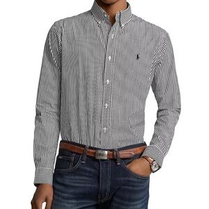 Ralph Lauren Cotton Stretch Poplin Stripe Classic Fit Button Down Shirt 15.5 M